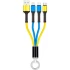 Дата кабель Gelius Pro Splitter GP-UC130 3in1 (0.2m) – Yellow / Blue. Фото 1 из 2