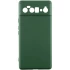 Кольоровий силіконовий чохол GETMAN із закритою камерою для Google Pixel 6 Pro – Зелений / Dark green. Фото 1 з 2
