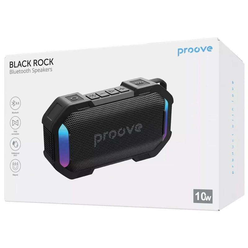 Bluetooth Колонка Proove Rock 10W (APP) – Black. Фото 2 з 5