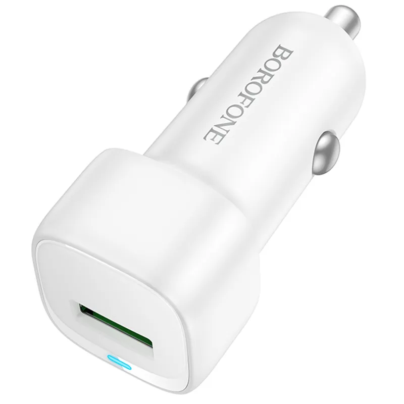 АЗП Borofone BZ34 Cloud QC3.0 18W (1USB-A) – White. Фото 3 з 4