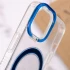 TPU чохол з кольоровою окантовкою камери з MagSafe на Apple iPhone 12 (6.1") – Синій. Фото 11 з 11