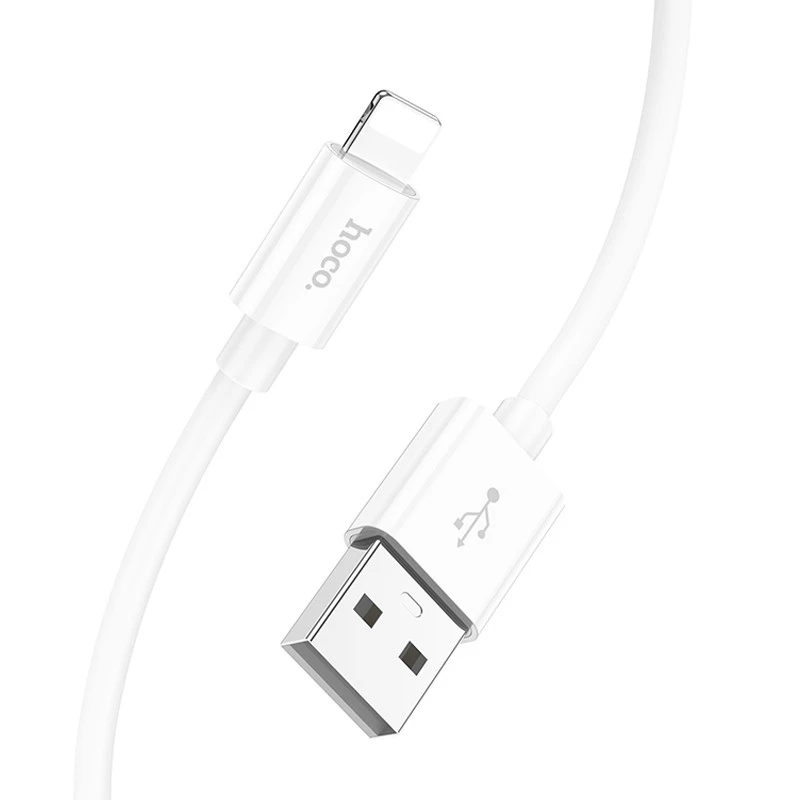 Дата кабель Hoco X87 Magic silicone USB to Lightning (1m) – White. Фото 4 з 6