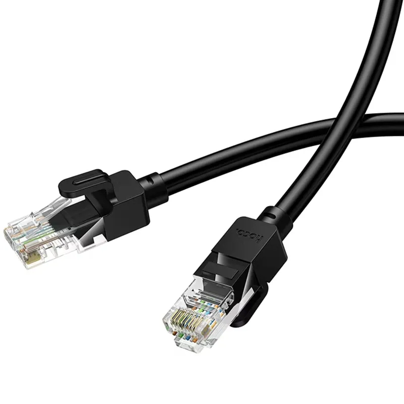 Кабель (патч-корд) Hoco US14 Category 6 Gigabit (5m) – Black. Фото 4 з 5