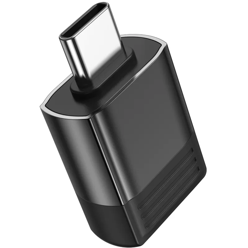 Перехідник Borofone BV18 Type-C male to USB female 3.0 – Black. Фото 3 з 4