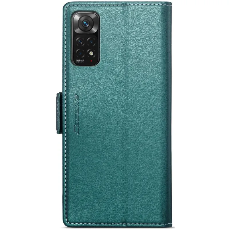 Шкіряний чохол-книжка CaseMe Nappa leather для Xiaomi Redmi Note 11 (Global) / Note 11S – Green. Фото 10 з 10