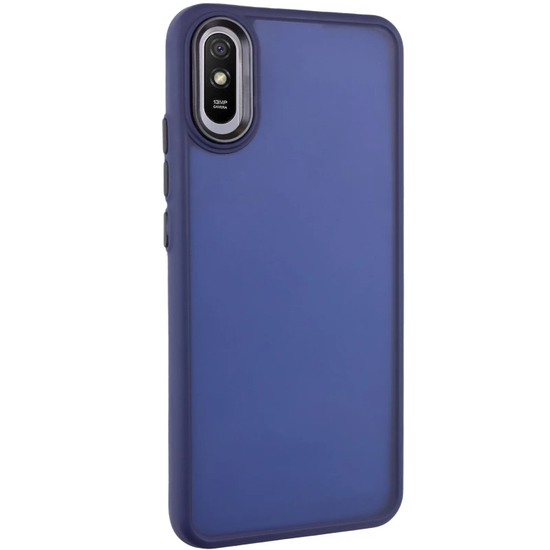 Чехол TPU+PC Lyon Frosted на Oppo A60 – Синий / Navy Blue. Фото 1 из 6