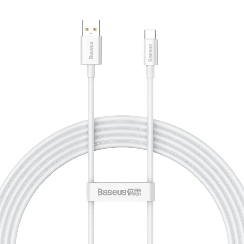 Дата кабель Baseus Superior Series Fast Charging USB to Type-C 100W (2m) (P10320102214) – Moon White. Фото 1 из 5