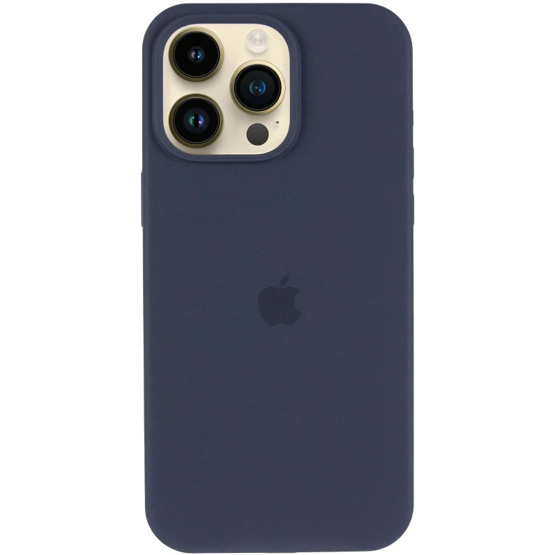 Чехол Silicone Case (AA) Logo with MagSafe для Apple iPhone 17e (6.1") – Темно-синий / Midnight blue. Фото 3 из 6