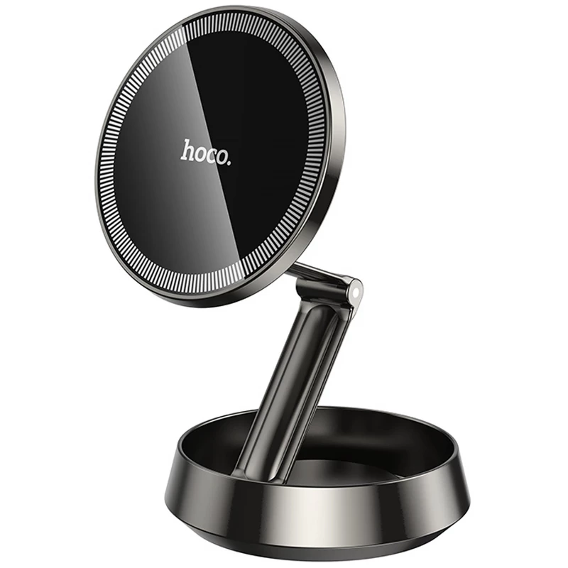 Автотримач Hoco H83 Metal ring magnetic (center console) – Metal grey. Фото 1 з 6