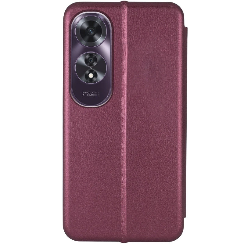 Чохол-книжка класичний на Oppo A60 – Бордовий. Фото 2 з 3