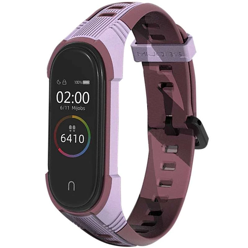 

Ремінець Thin Armor для Xiaomi Mi Band 6 (Фіолетовий / Червоний)