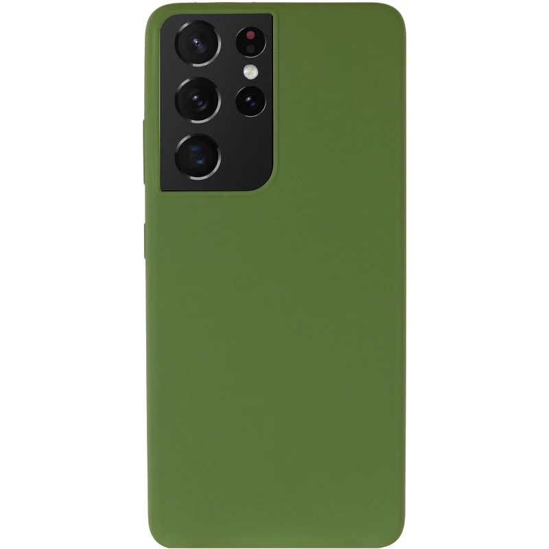 Чохол Silicone Cover Ummi Lakshmi (AA) для Samsung Galaxy S21 Ultra – Зелений / Dark green. Фото 2 з 5