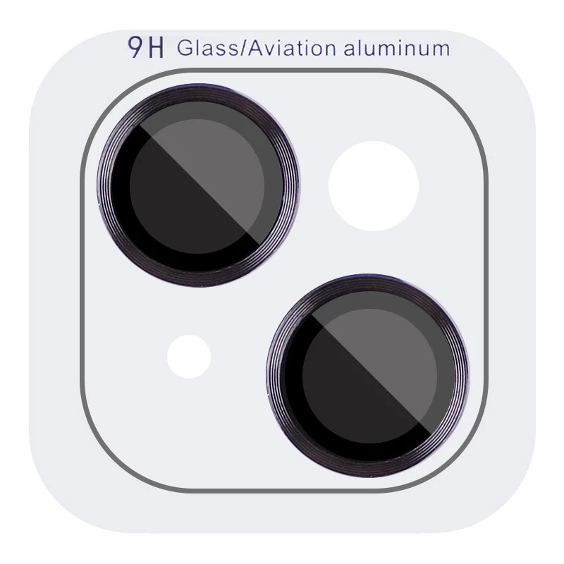 Металлическое защитное стекло на камеру для Apple iPhone 14 Plus (6.7") – Черный / Black. Фото 2 из 8