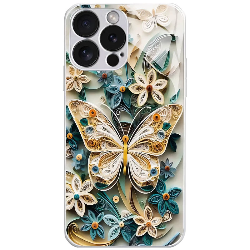 

TPU+Glass чехол Nature для Apple iPhone 14 Pro Max (6.7") (Butterfly)