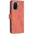Шкіряний чохол-книжка Geometric Pattern для Xiaomi POCO X8 Pro – Brown. Фото 2 з 4