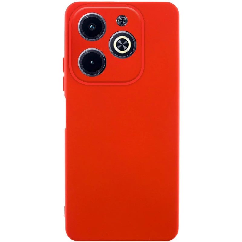 Кольоровий силіконовий чохол GETMAN із закритою камерою для Infinix Hot 40i – Червоний / Red. Фото 1 з 1