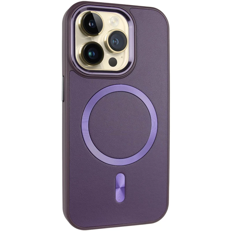 Шкіряний чохол з MagSafe на Apple iPhone 12 Pro Max (6.7") – Dark Purple. Фото 2 з 11