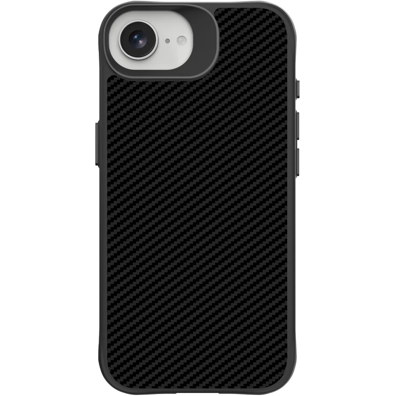 TPU+PC чохол Space Carbon collection для Apple iPhone 17e (6.1") – Black. Фото 4 з 5