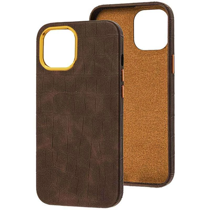 

Шкіряний чохол Croco на Apple iPhone 14 Pro Max (6.7") (Brown)