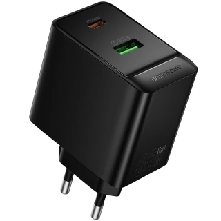 МЗП Borofone BAS17A Erudite PD65W+QC3.0 (1USB-A/1C) фото 1 з 6