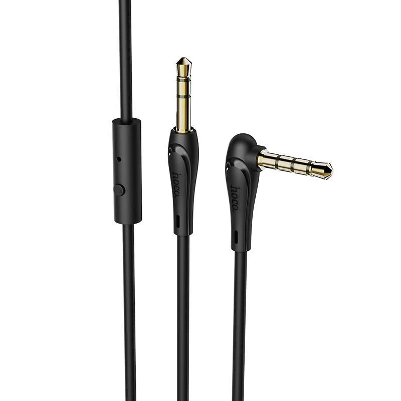 

Аудио кабель Aux Hoco UPA15 With Mic (1m) (Черный), Чорний