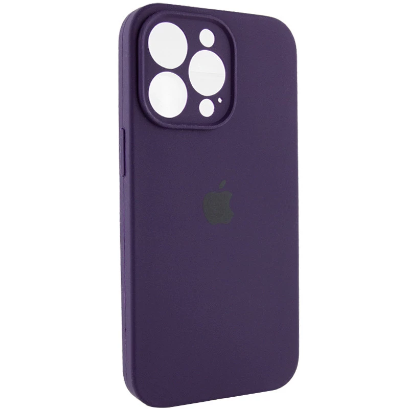 Чехол Silicone Case с защитой камеры для Apple iPhone 15 Pro (6.1") – Фиолетовый / Elderberry. Фото 2 из 6