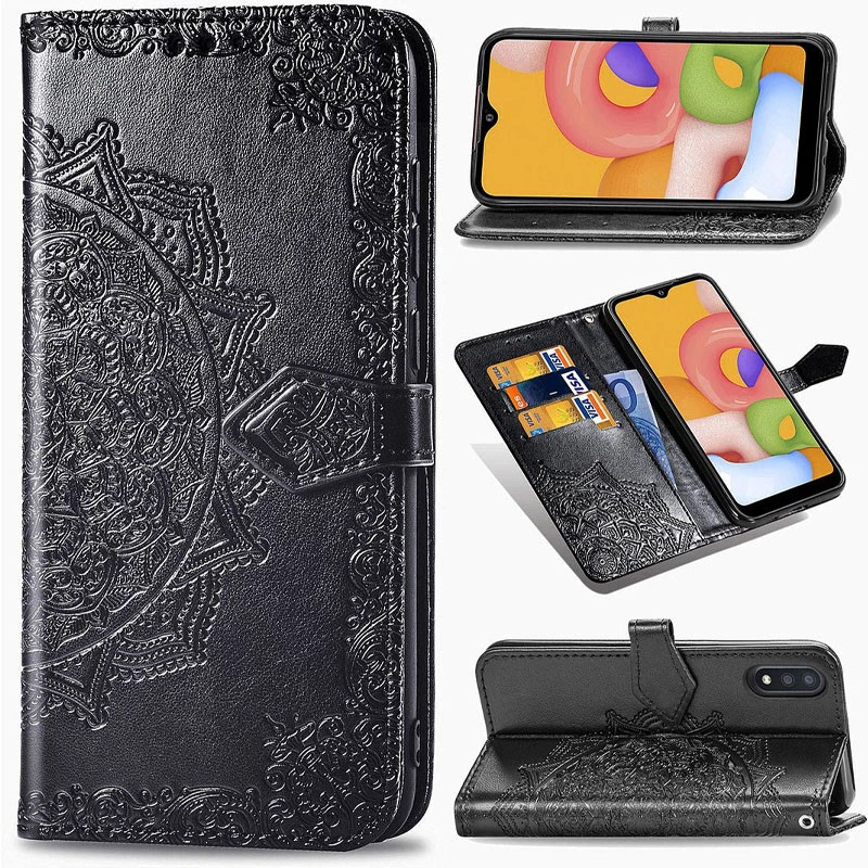 Шкіряний чохол-книжка Art Case з візитницею для Xiaomi Redmi 9A – Чорний. Фото 2 з 5