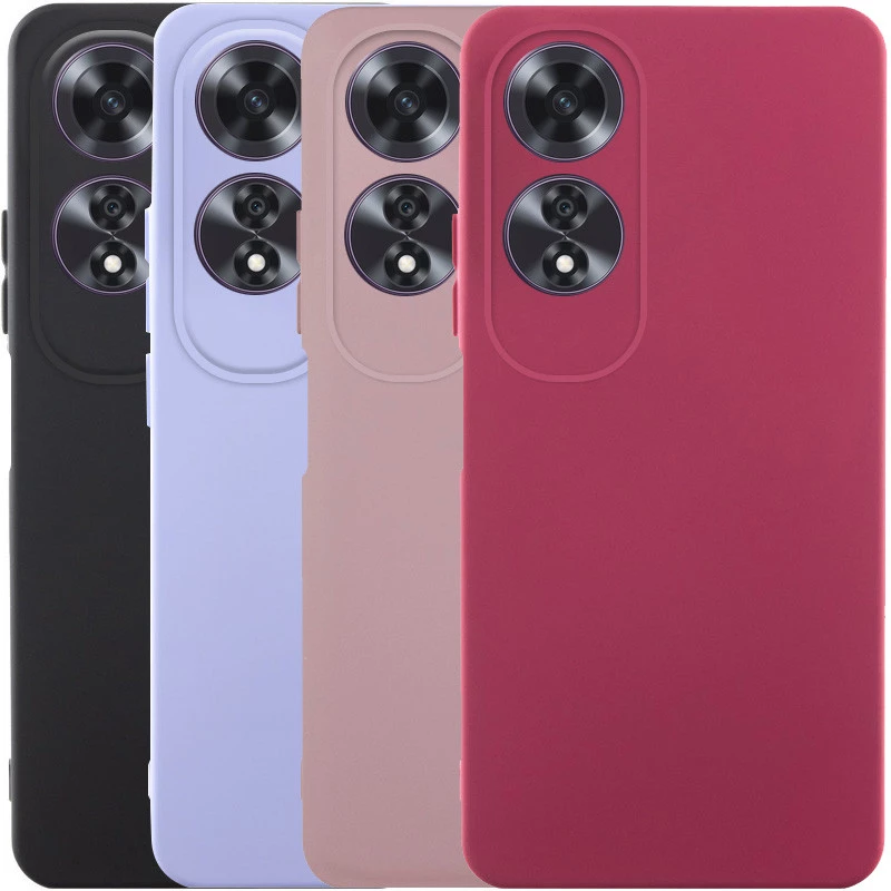 Кольоровий силіконовий чохол GETMAN із закритою камерою для Oppo A60 фото 1 з 1