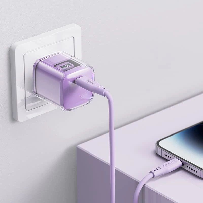 МЗП Acefast A53 Sparkling series PD30W GaN (USB-C) – Alfalfa purple. Фото 5 з 5