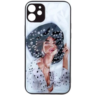Стеклянный чехол Prisma Ladies на Xiaomi Redmi 10C — Girl in a hat