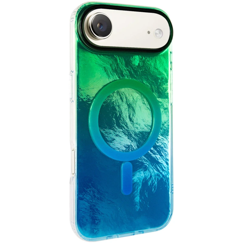 Силіконовий чохол Shiny Mountain (MagFit) для Apple iPhone 17 Air (6.5") – Green / Blue. Фото 1 з 7