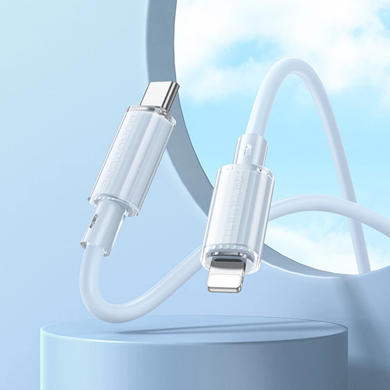 Дата кабель Borofone BX112 Lemon Type-C to Lightning 27W (1m) – Blue. Фото 5 з 5