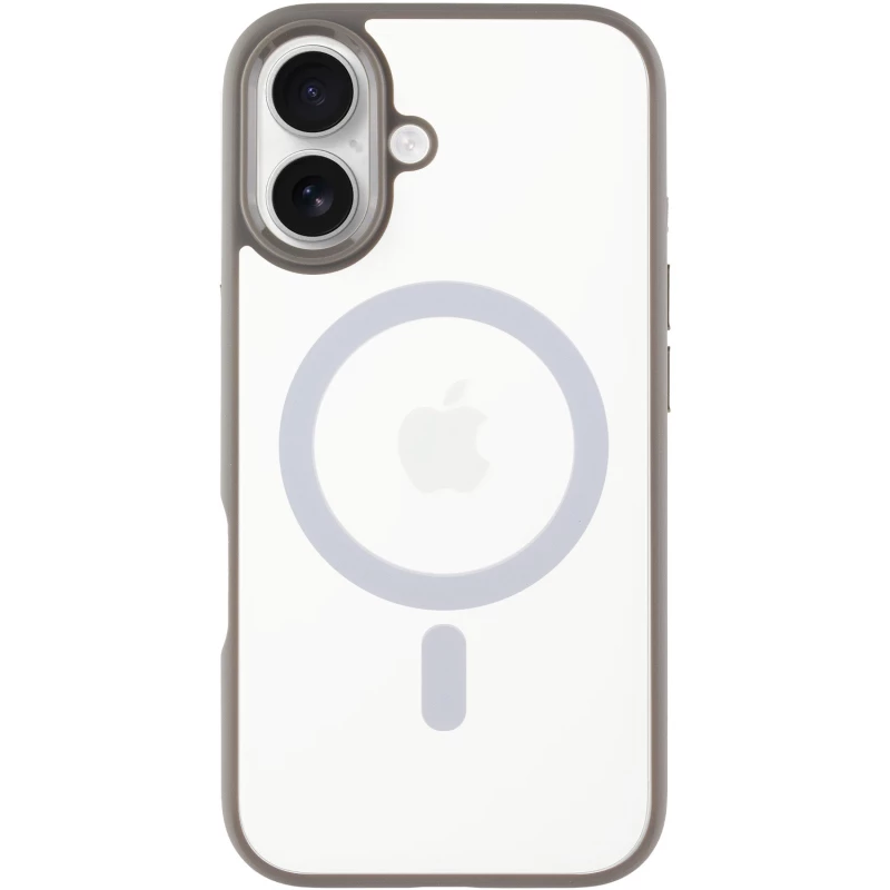 TPU+PC чохол Blueo Skin Friendly Frosted with MagSafe для Apple iPhone 16 – Сірий. Фото 1 з 6