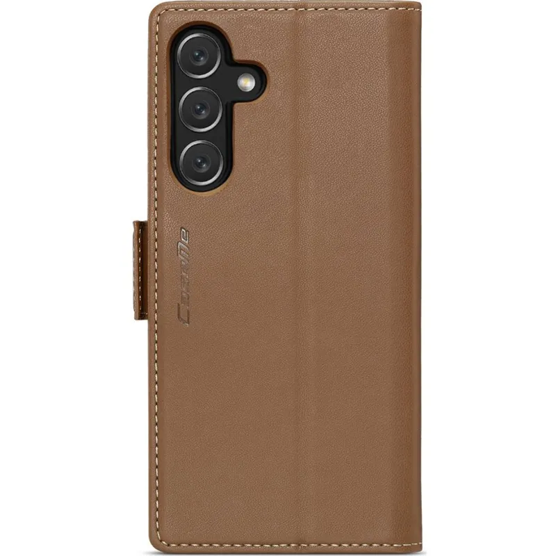 Шкіряний чохол-книжка CaseMe Nappa leather для Samsung Galaxy A17 4G/5G – Brown. Фото 3 з 6
