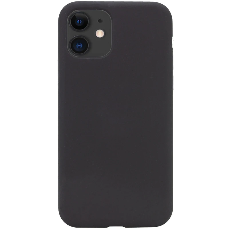 Чохол з закритим низом Silicone Case на Apple iPhone 11 (6.1") – Чорний / Black. Фото 1 з 1