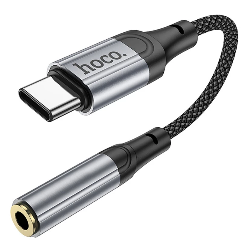 Перехідник Hoco LS36 Fresh Type-C to 3,5 AUX – Black. Фото 2 з 7