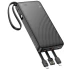 Портативний ЗП Power Bank Hoco J146 with 4 cables 10000 mAh – Black. Фото 2 з 4