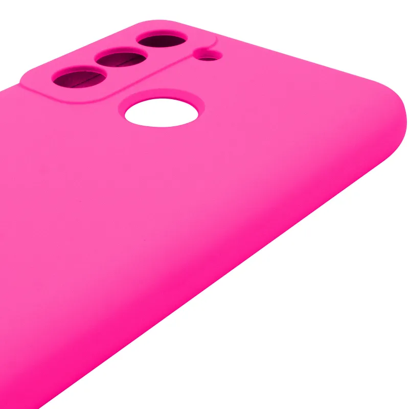 Чехол Silicone Case Lakshmi Premium з закритою камерою на TECNO Pop 5 LTE – Розовый / Barbie pink. Фото 7 из 8