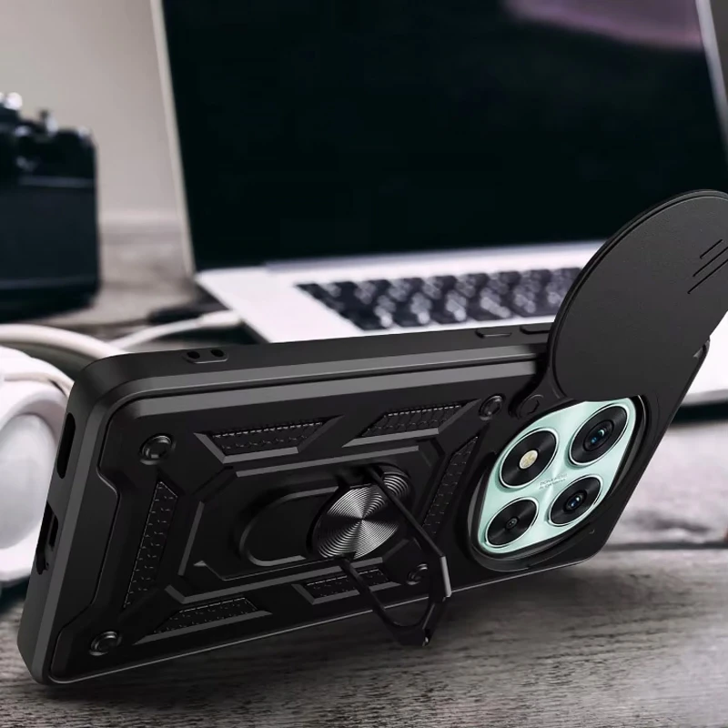 Удароміцний чохол Ummi Camshield Serge Ring (in box) для Xiaomi Redmi Note 14 Pro+ 5G – Чорний. Фото 2 з 2