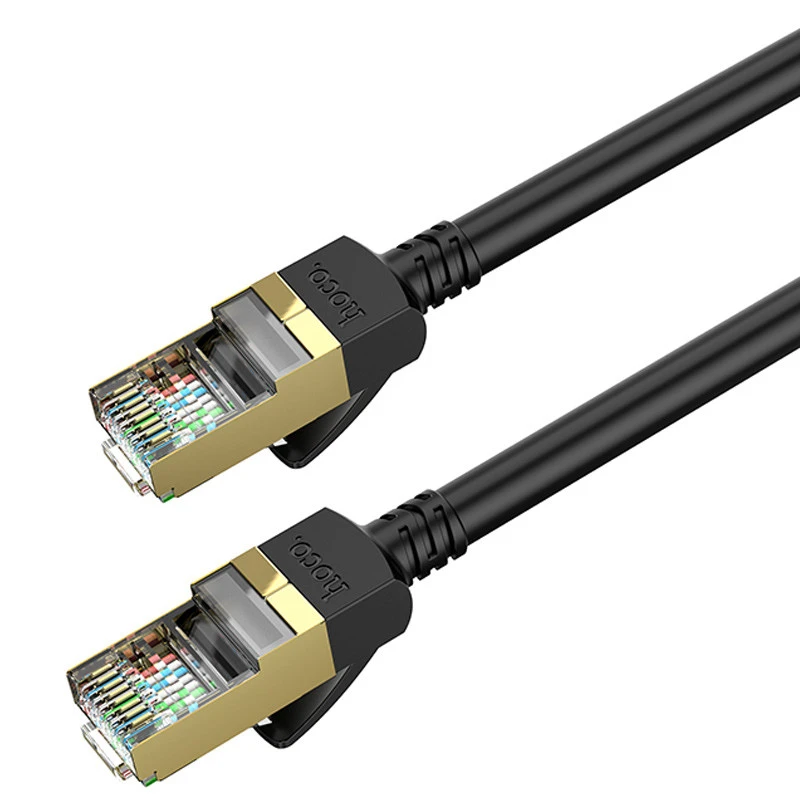 Дата кабель Hoco US02 Level pure copper gigabit ethernet (1m) – Black. Фото 3 з 8