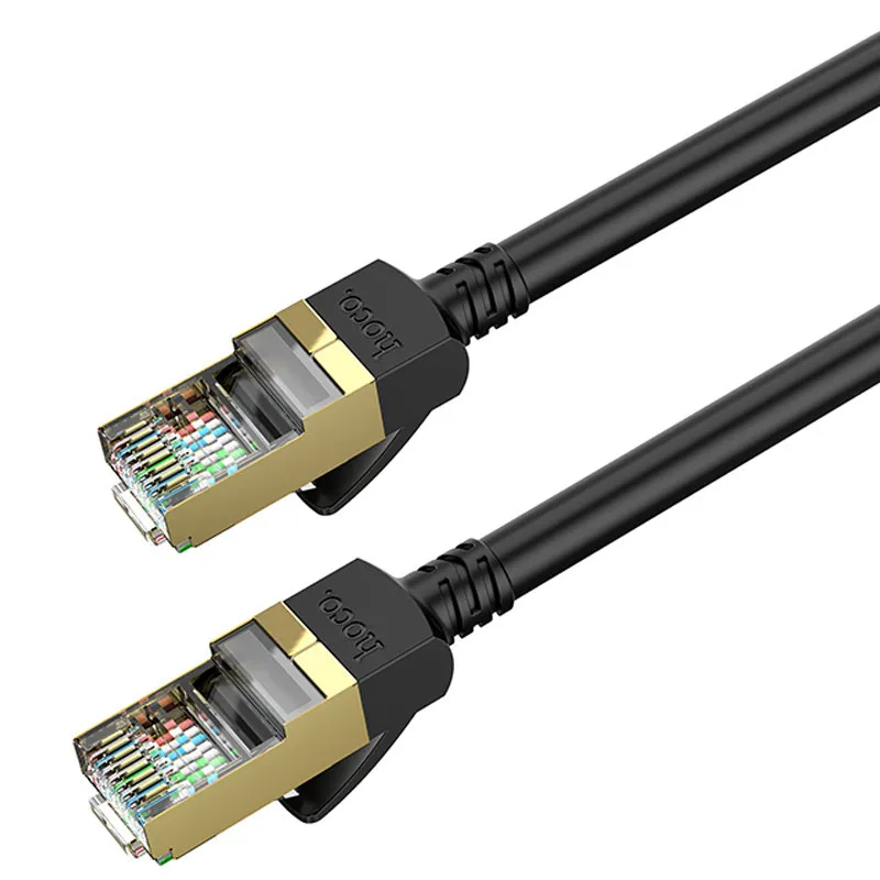 Дата кабель Hoco US02 Level pure copper gigabit ethernet (5m) – Black. Фото 4 з 8