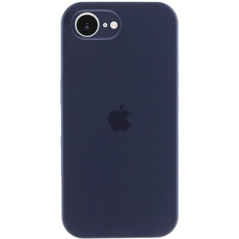 Чехол Silicone Case с закрытым низом для Apple iPhone 17e (6.1") – Темно-синий / Midnight blue. Фото 1 из 6