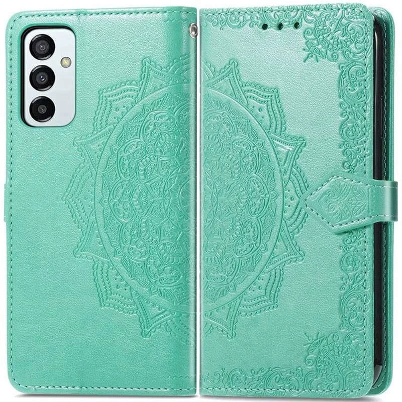 Шкіряний чохол-книжка Art Case з візитницею для Samsung Galaxy A24 4G – Бірюзовий. Фото 2 з 4