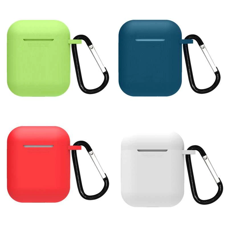 

Силіконовий футляр для навушників Airpods 1/2 Hang + карабін
