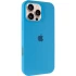 Чехол Silicone Case с закрытым низом для Apple iPhone 16 Pro Max – Голубой / Blue. Фото 2 из 8