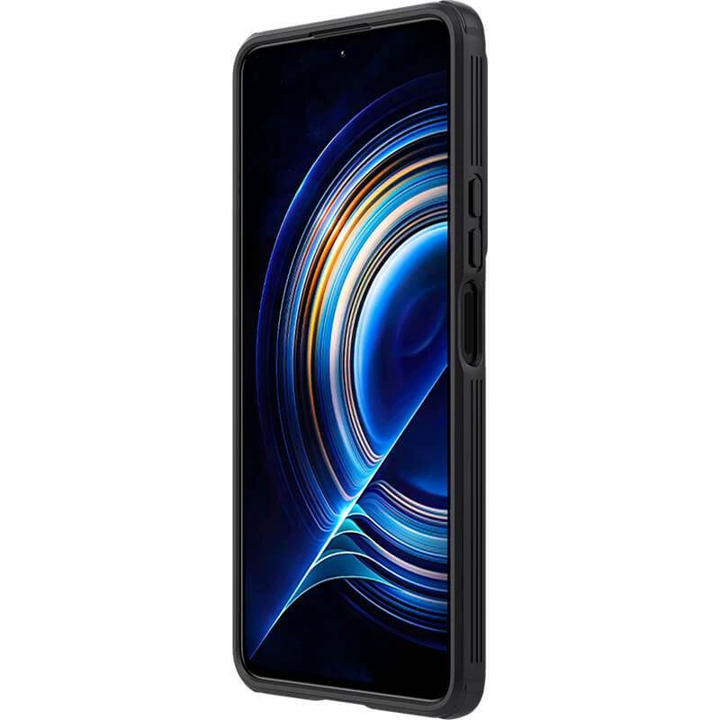 Карбована накладка Nillkin зі шторкою для камери на Xiaomi Redmi K50 / K50 Pro – Чорний / Black. Фото 3 з 5