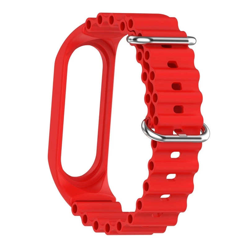 Ремінець Ocean Band для Xiaomi Mi Band 9/8 – Червоний / Red. Фото 3 з 8