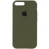 Чохол Silicone Case з закритим низом на Apple iPhone 7 plus / 8 plus – Зелений / Dark Olive. Фото 1 з 2