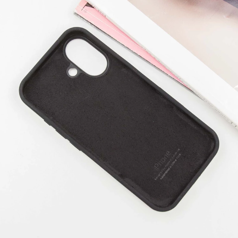 Чохол Silicone Case з закритим низом на Apple iPhone 16 Plus – Чорний / Black. Фото 3 з 7