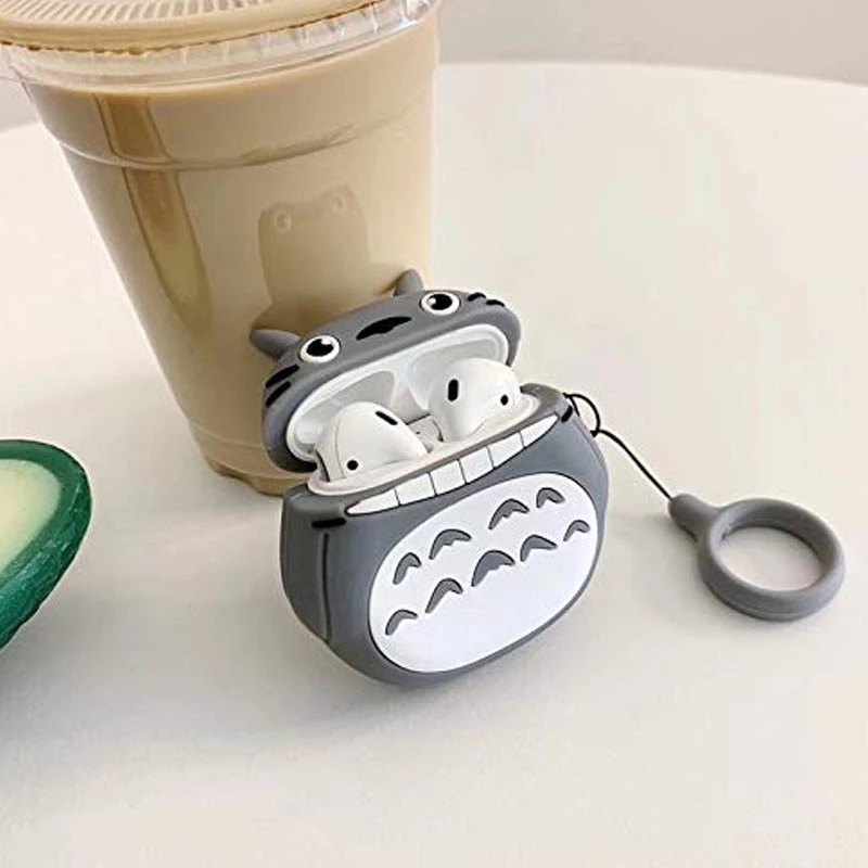 Силіконовий футляр Cartoons&Heroes для навушників AirPods 1/2 + кільце – Тоторо. Фото 3 з 3